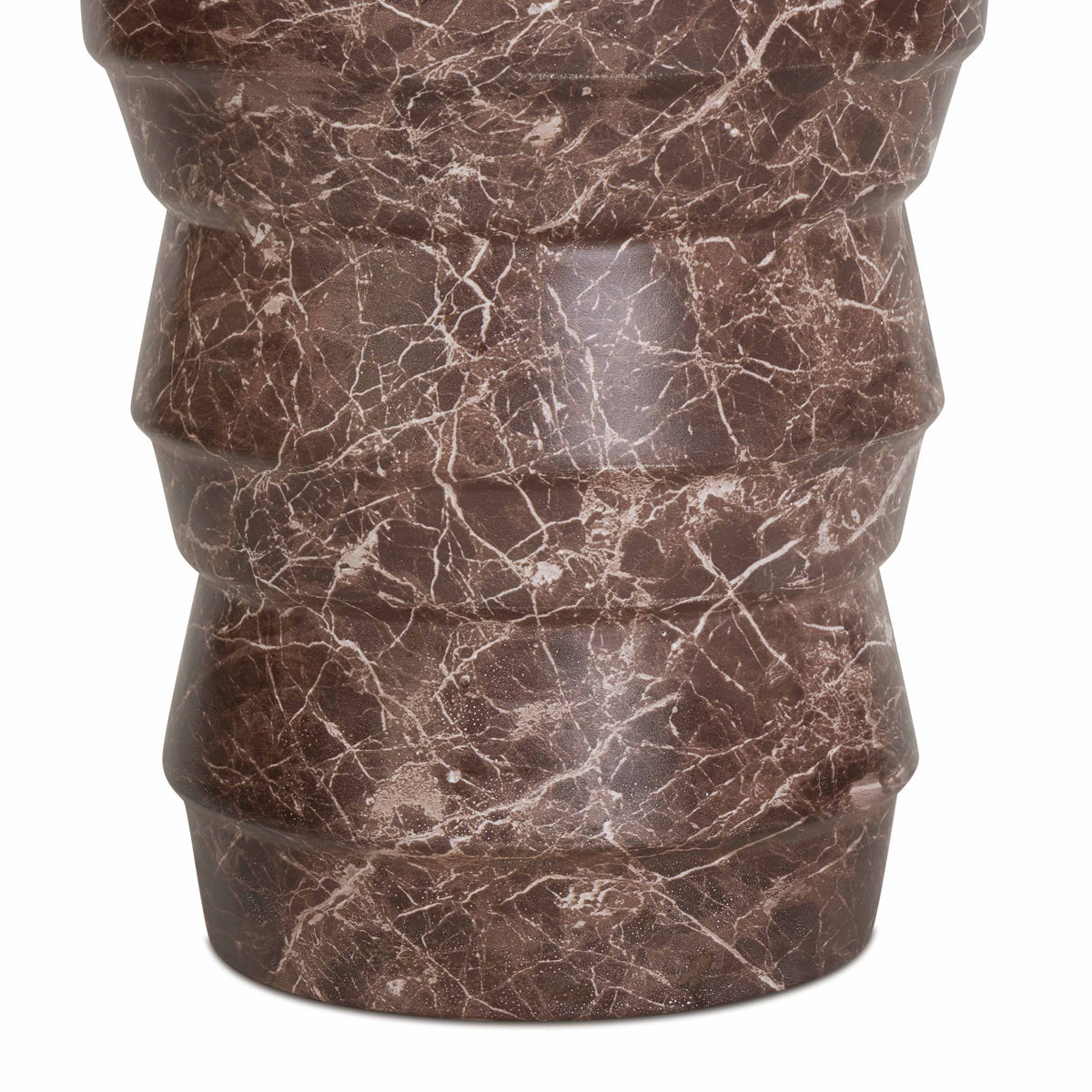 Ayon Faux Red Levanto Marble Indoor/Outdoor Concrete Side Table by TOV Furniture at Eve Furniture