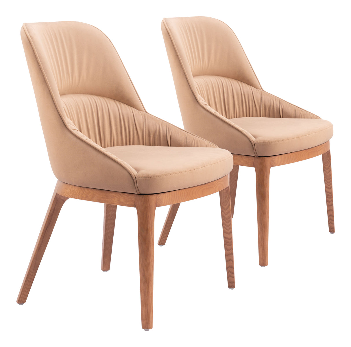 Ayr Tan Dining Chair (Set of 2) by Zuomod at Eve Furniture