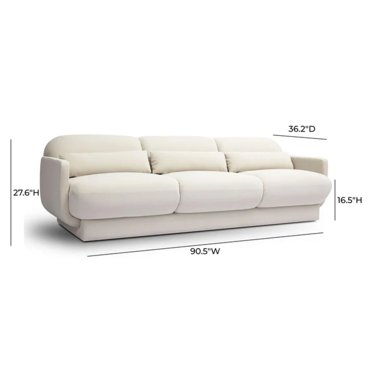 Azalea 90.5" Performance Velvet Sofa by TOV Furniture at Eve Furniture