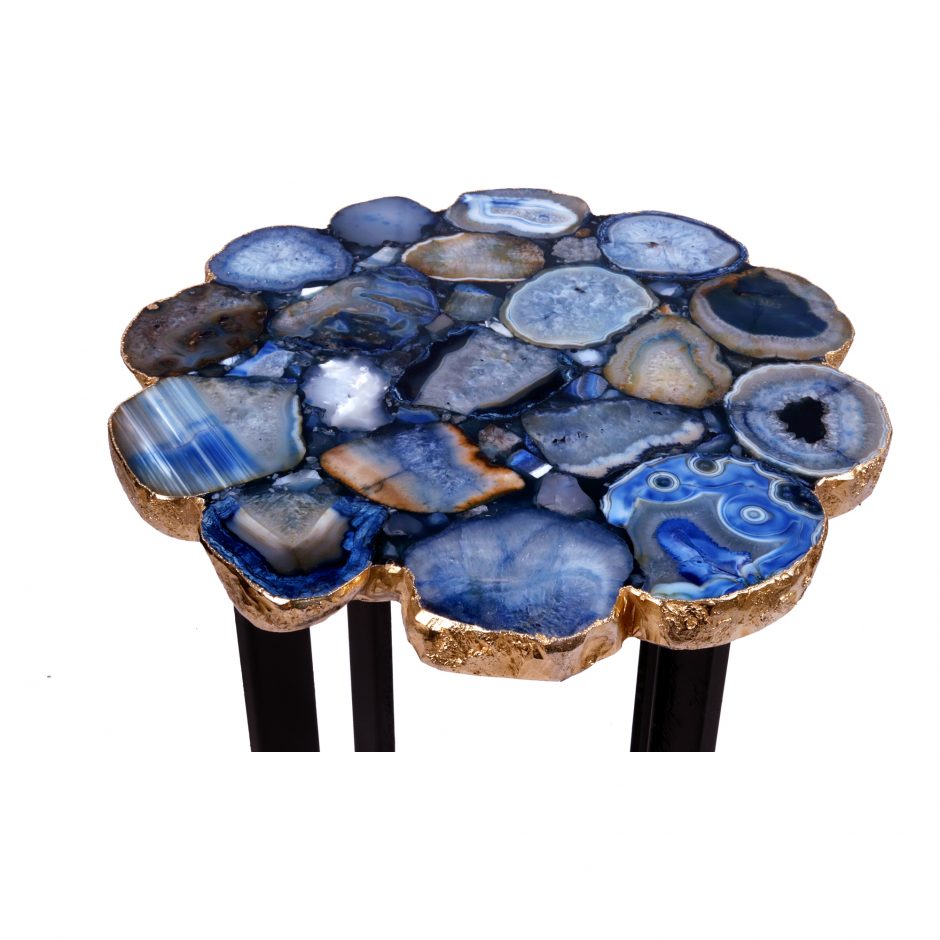 Azul Agate Accent Table Blue by Moe's Home at Eve Furniture