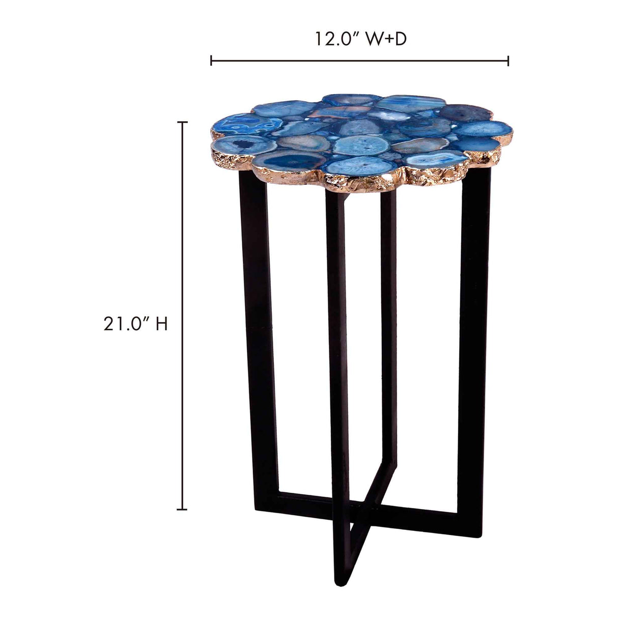 Azul Blue Agate Accent Table by Moe's Home at Eve Furniture