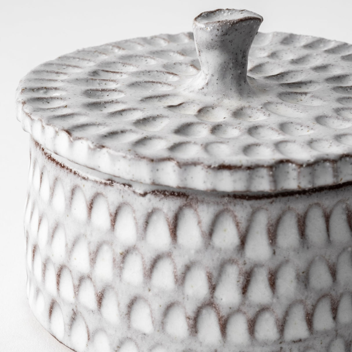 Azul (Small) Gray Ceramic Detailed Decorative Box by Mercana at Eve Furniture
