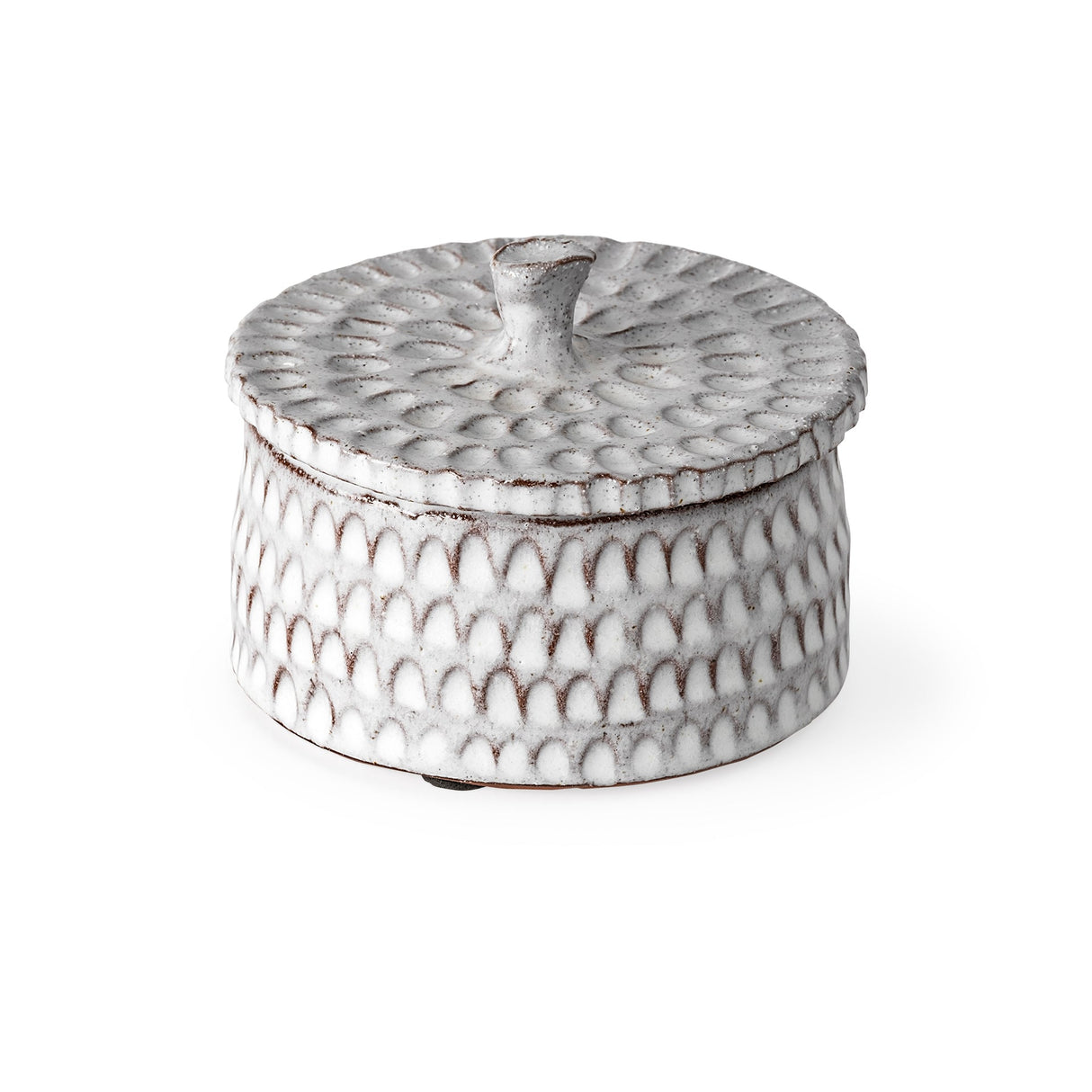 Azul (Small) Gray Ceramic Detailed Decorative Box by Mercana at Eve Furniture