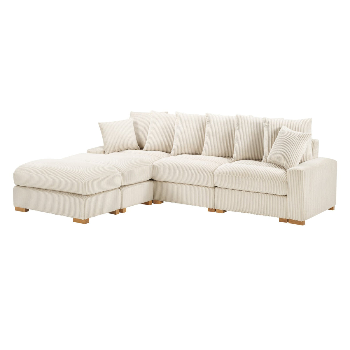 Azura Cream 6-Piece Sectional by New Era Innovations at Eve Furniture