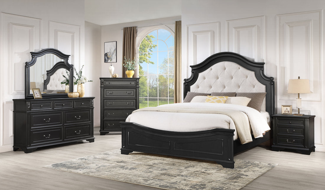 Royal Antique Black Bedroom Set by Happy Homes at Eve Furniture