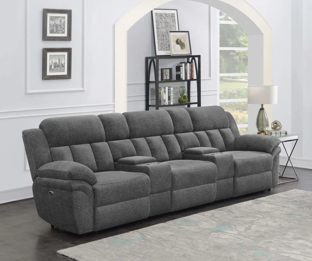 Bahrain 5-piece Power Home Theater Seating Charcoal by Coaster at Eve Furniture