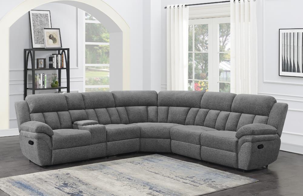 Bahrain Charcoal 6-piece Modular Reclining Sectional Sofa by Coaster at Eve Furniture