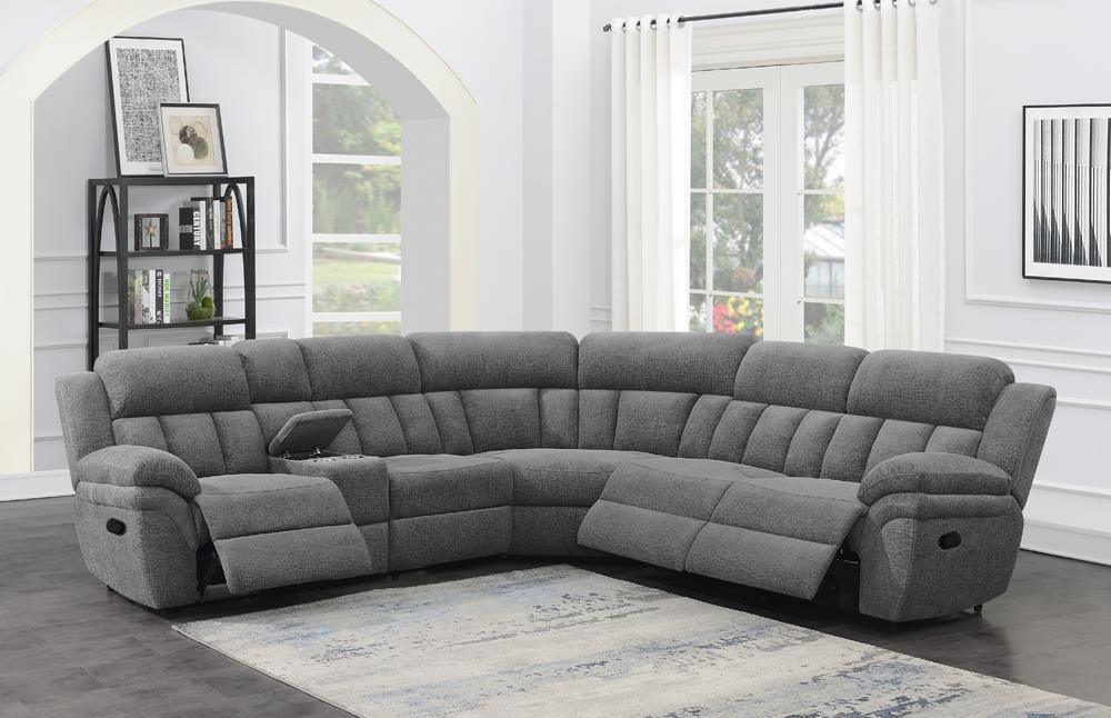 Bahrain Charcoal 6-piece Modular Reclining Sectional Sofa by Coaster at Eve Furniture