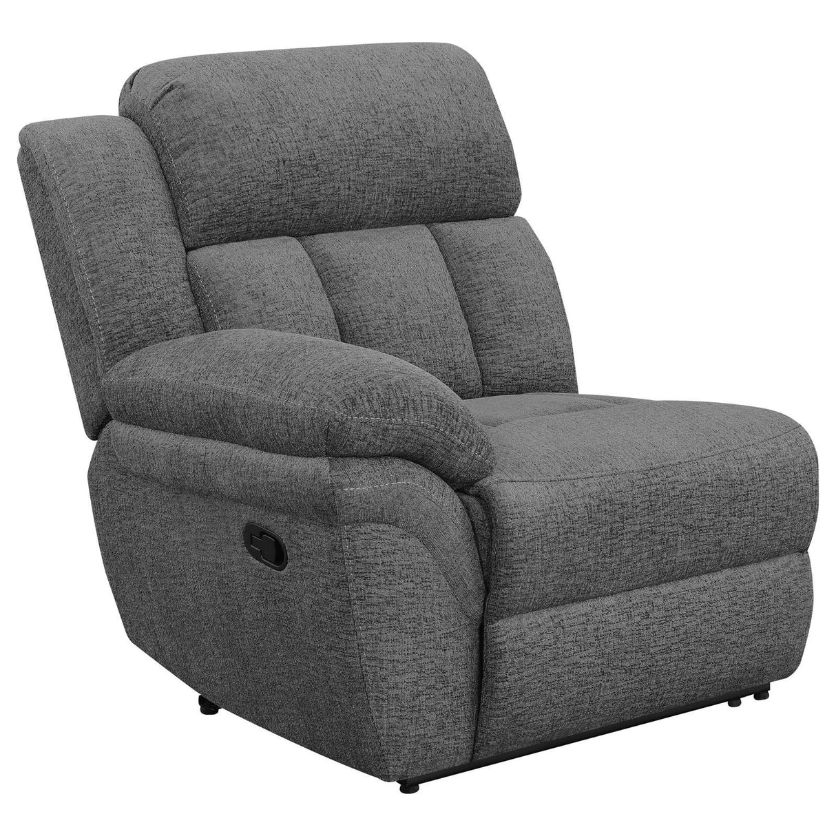 Bahrain Charcoal Upholstered Motion Loveseat with Console by Coaster at Eve Furniture