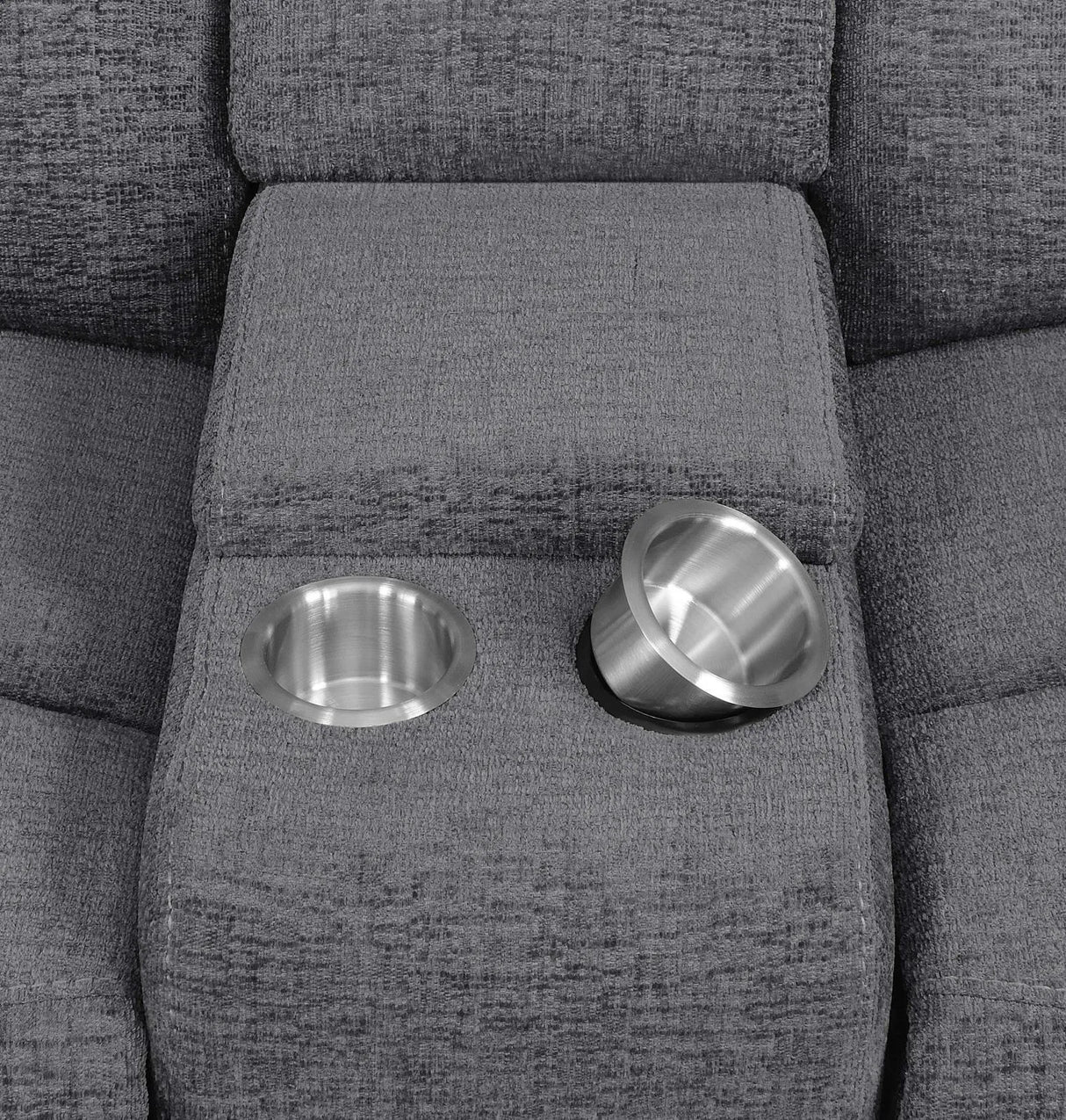 Bahrain Charcoal Upholstered Power Loveseat with Console by Coaster at Eve Furniture