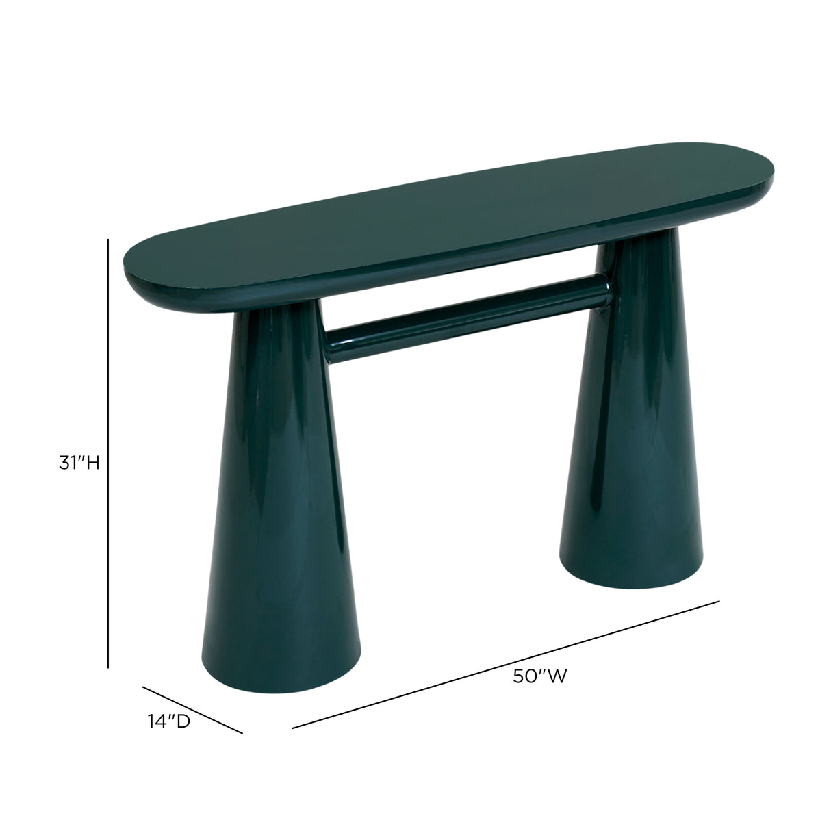 Baila 50" Glossy Lacquer Console Table