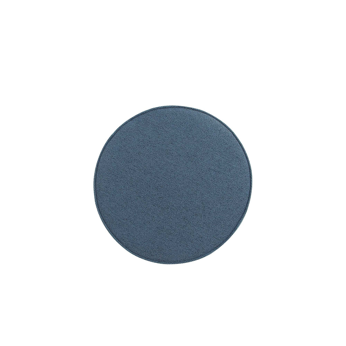 Bailey Ottoman in Blue with Black Feet by Manhattan Comfort at Eve Furniture