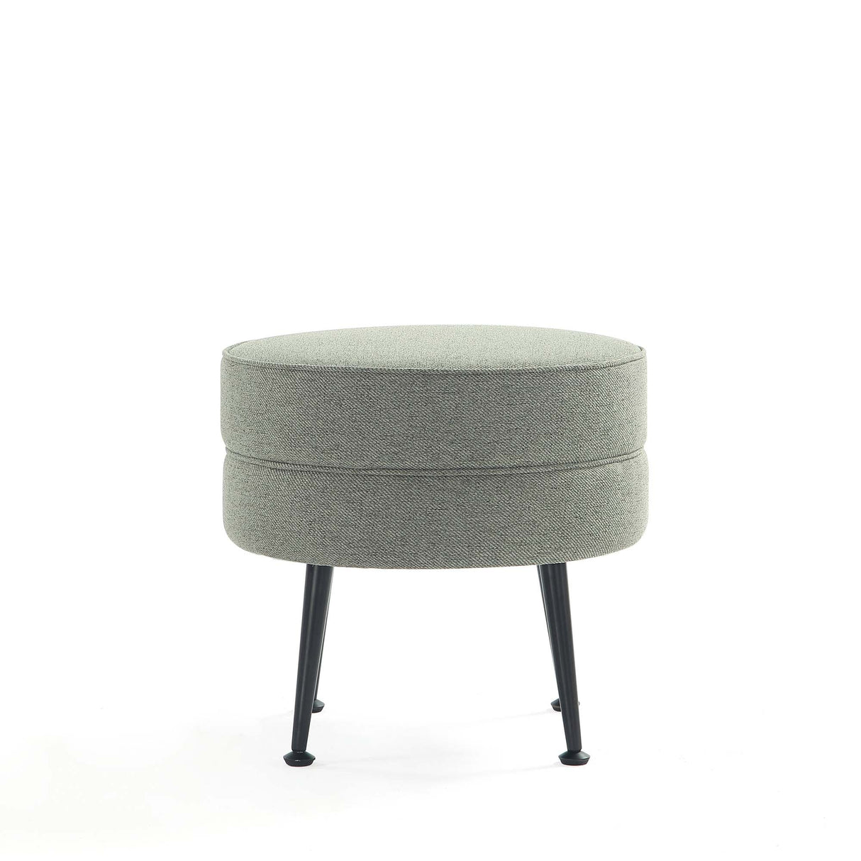 Bailey Ottoman in Sage Green with Black Feet by Manhattan Comfort at Eve Furniture
