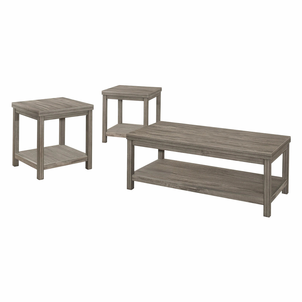 Bainbridge Weathered Gray 3-Piece Pack Occasional Set by Homelegance at Eve Furniture