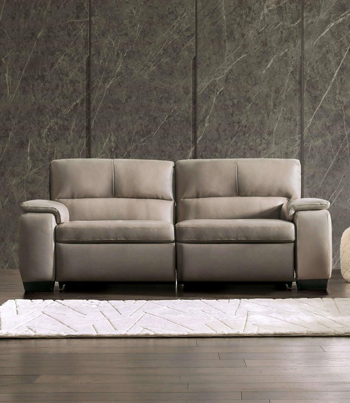 Balderico Taupe Power Reclining Sofa by Furniture of America at Eve Furniture