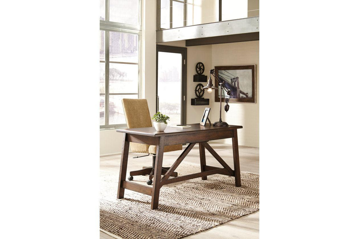 Baldridge Rustic Brown Home Office Desk by Ashley at Eve Furniture