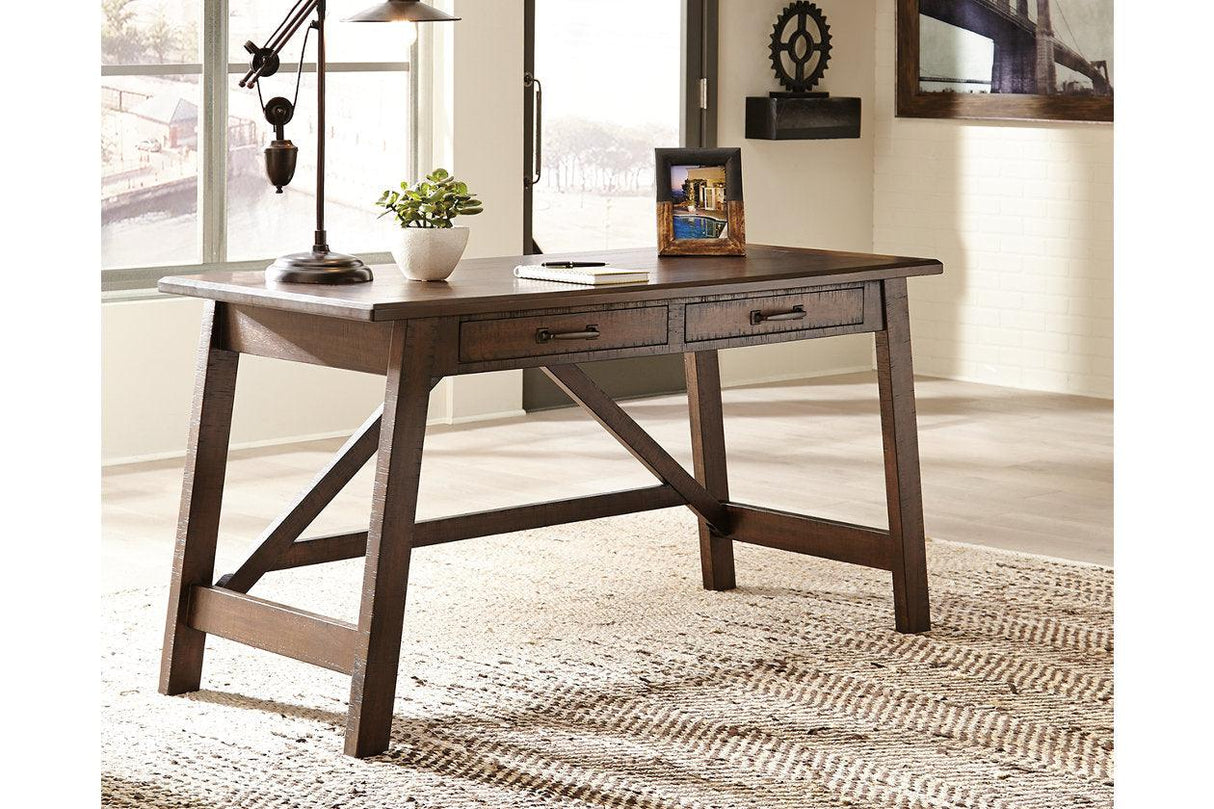 Baldridge Rustic Brown Home Office Desk by Ashley at Eve Furniture