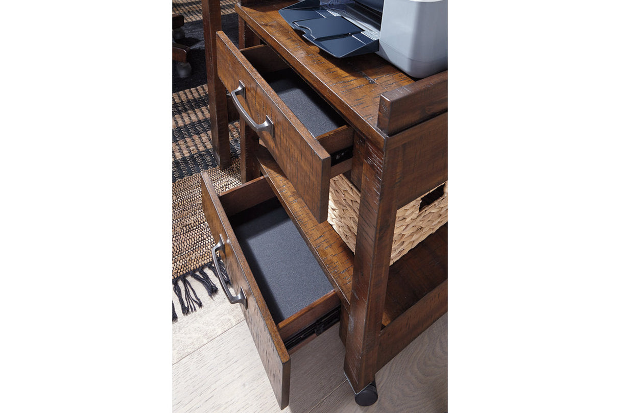 Baldridge Rustic Brown Printer Stand by ASHLEY FURNITURE at Eve Furniture