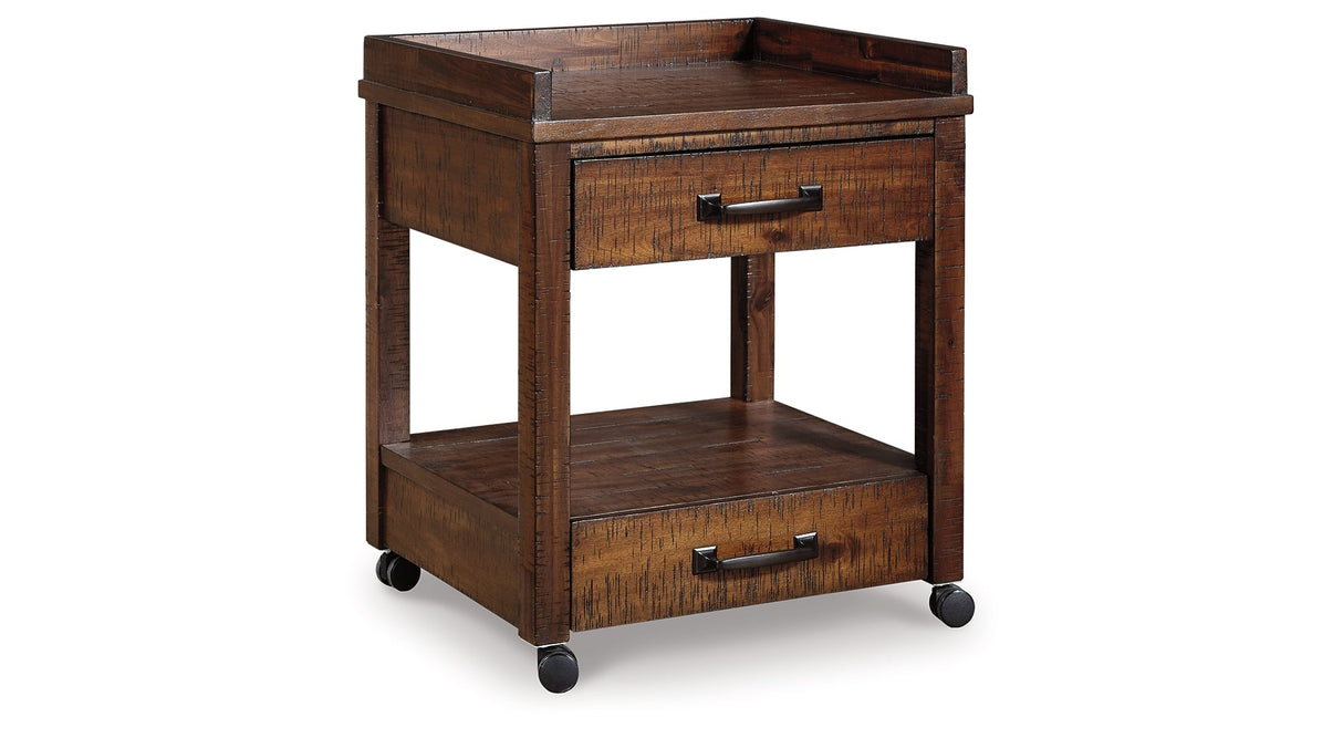Baldridge Rustic Brown Printer Stand by ASHLEY FURNITURE at Eve Furniture