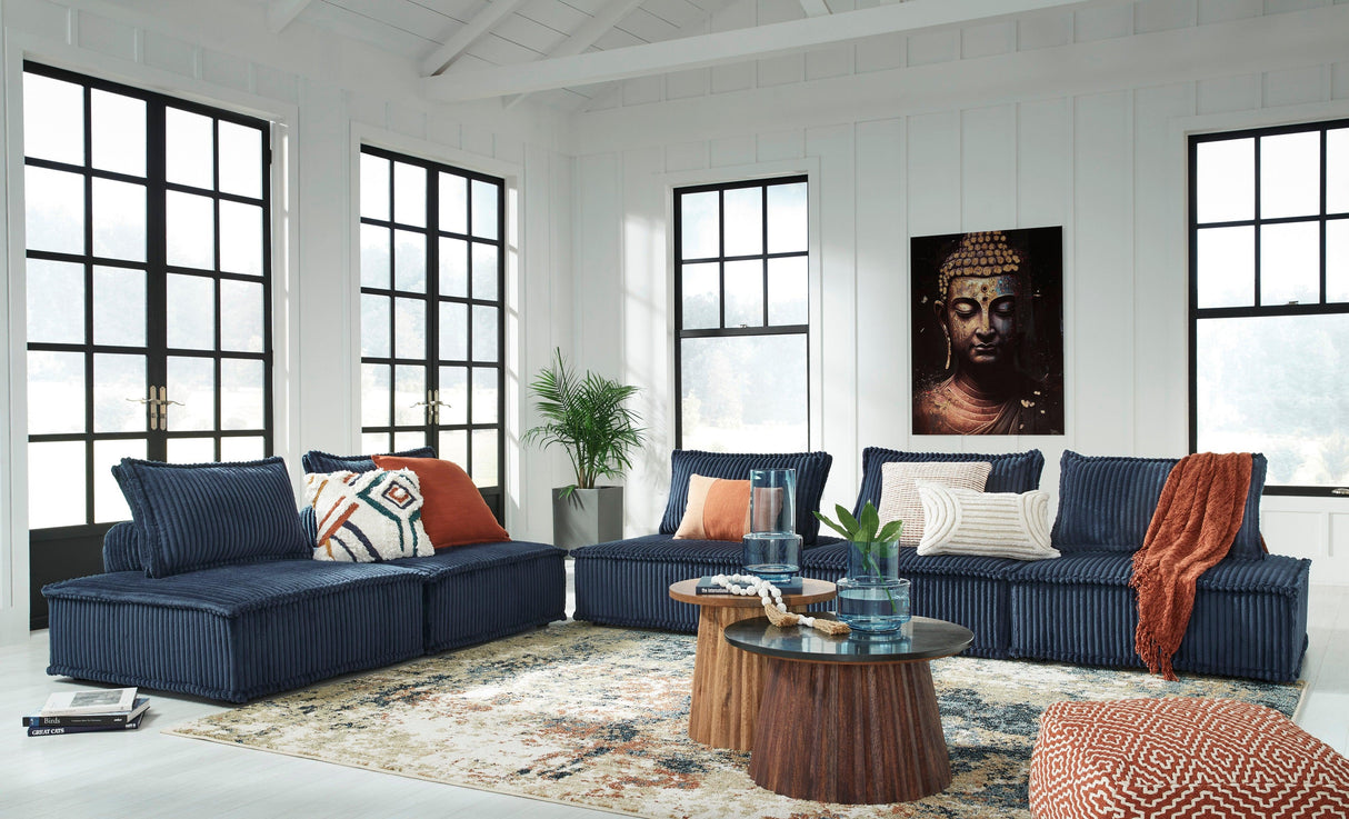 Bales Navy 5-Piece Modular Seating by Ashley at Eve Furniture