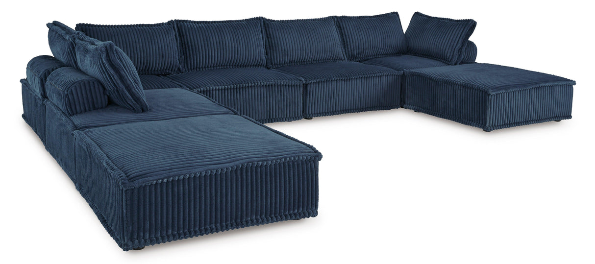Bales Navy 7-Piece Modular Seating by Ashley at Eve Furniture
