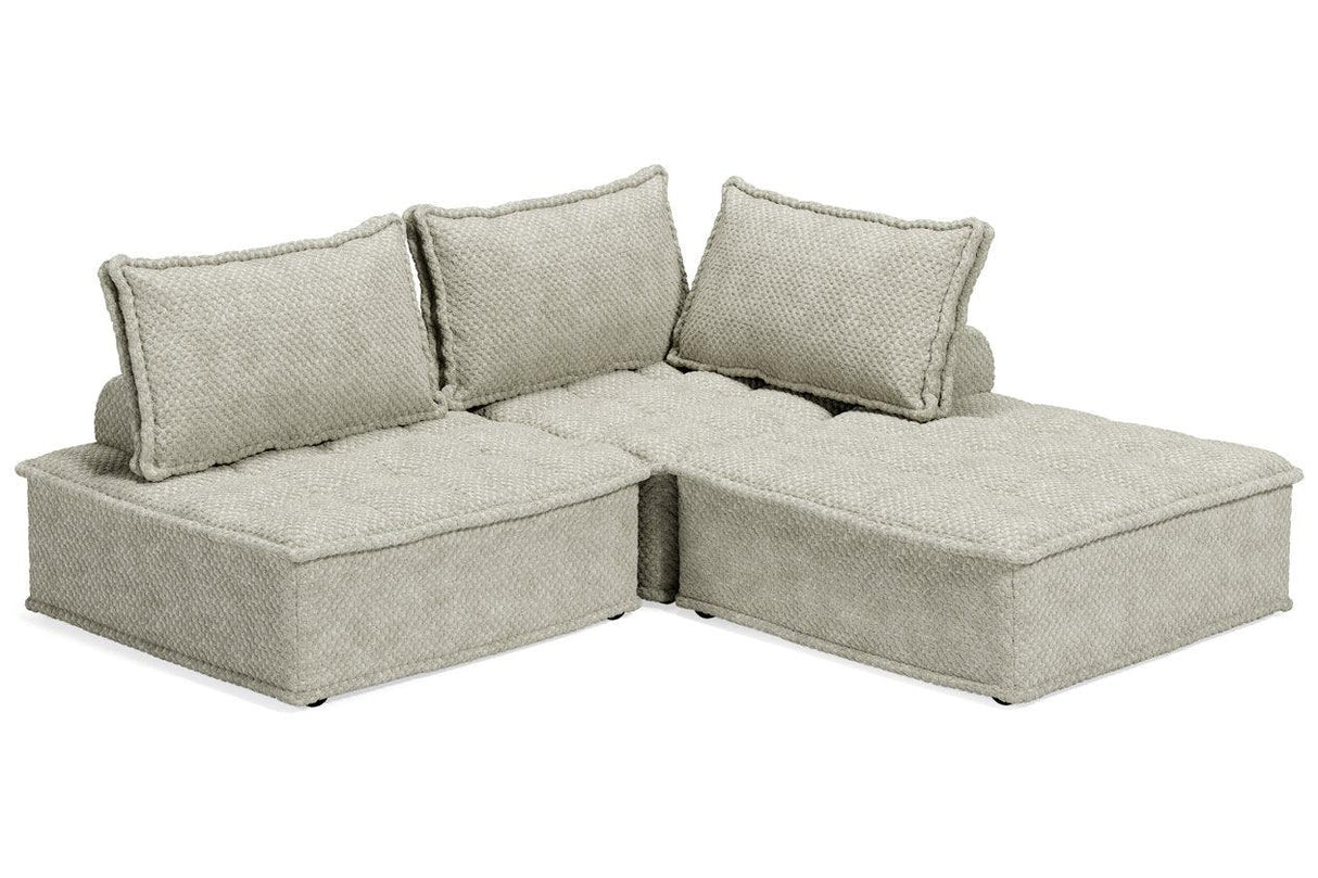 Bales Taupe 3-Piece Modular Seating by Ashley at Eve Furniture