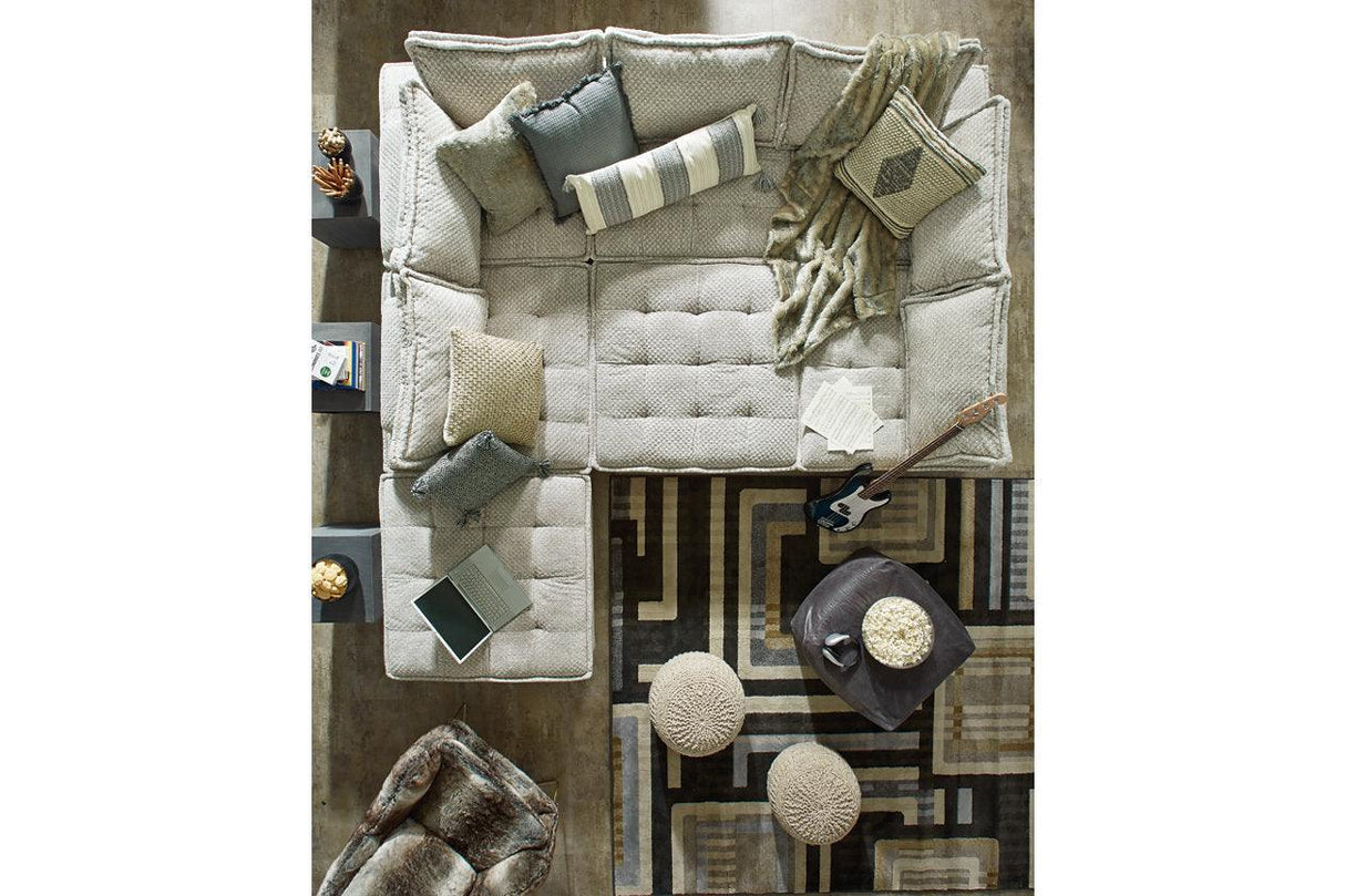 Bales Taupe 7-Piece Modular Seating by Ashley at Eve Furniture