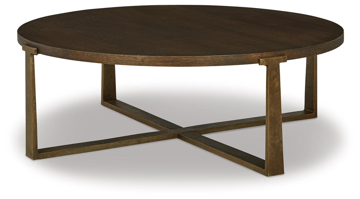 Balintmore Brown/Gold Finish Coffee Table and 2 End Tables by Ashley at Eve Furniture