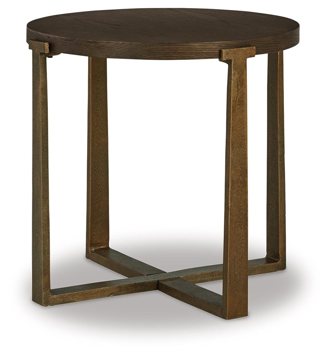Balintmore Brown/Gold Finish Coffee Table and 2 End Tables by Ashley at Eve Furniture