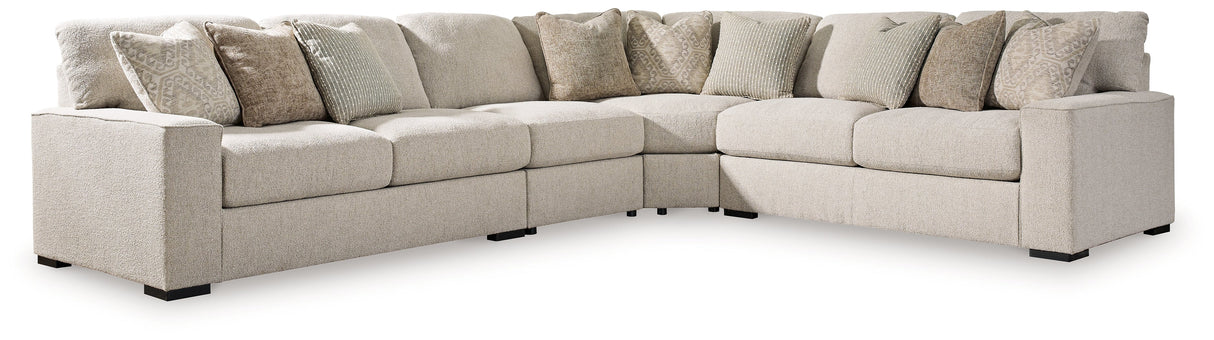Ballyton Sand 4-Piece Sectional with Ottoman by Ashley at Eve Furniture