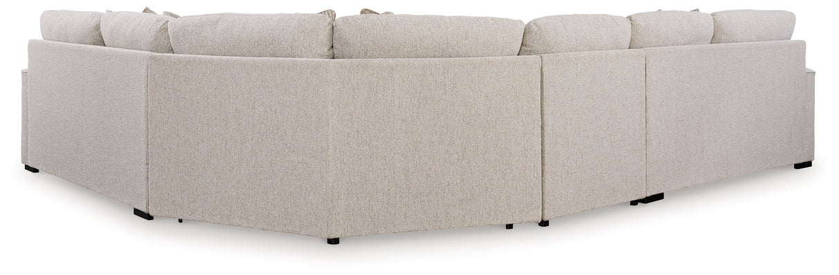 Ballyton Sand 4-Piece Sectional with Ottoman by Ashley at Eve Furniture