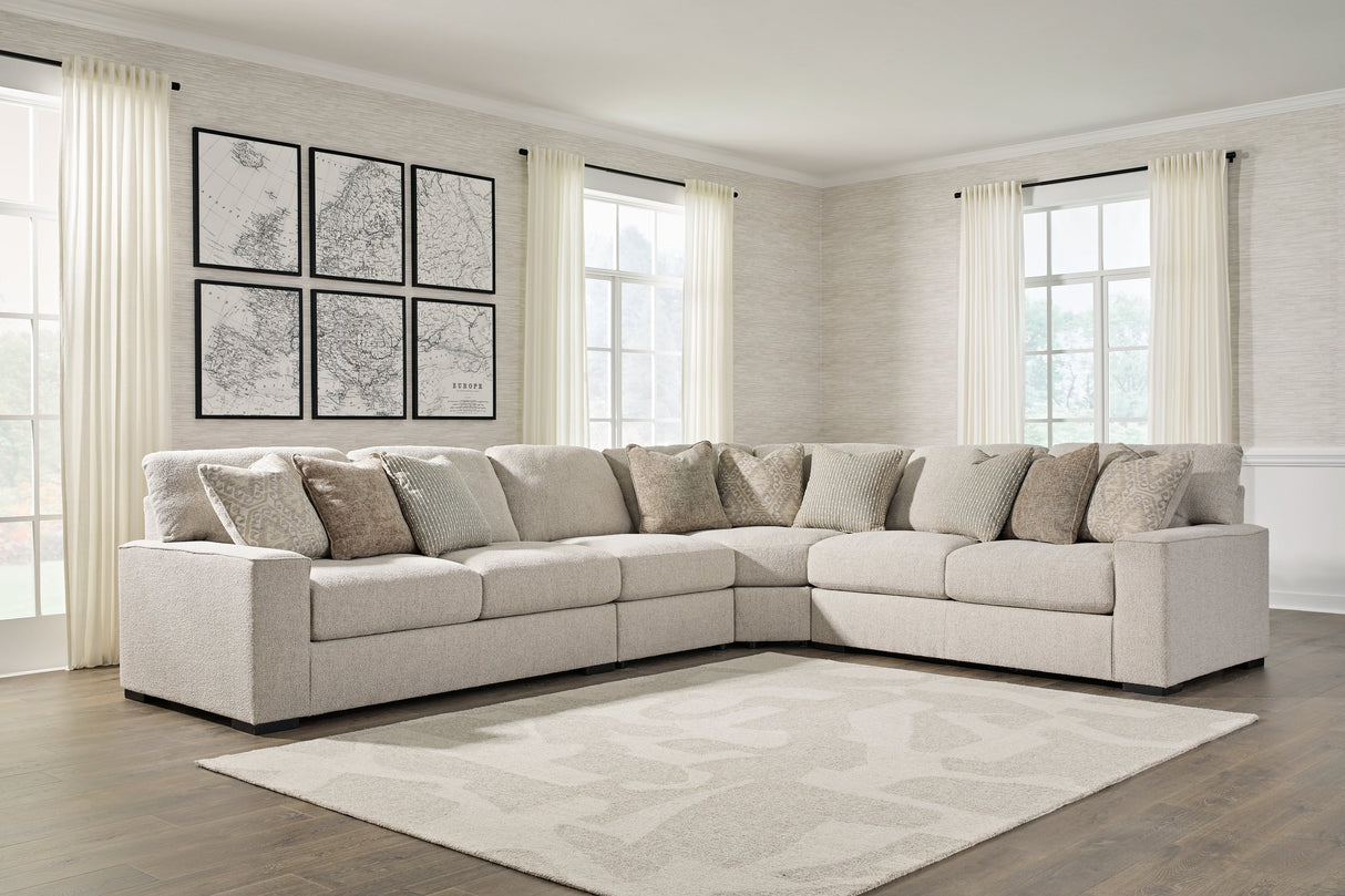 Ballyton Sand 4-Piece Sectional with Ottoman by Ashley at Eve Furniture