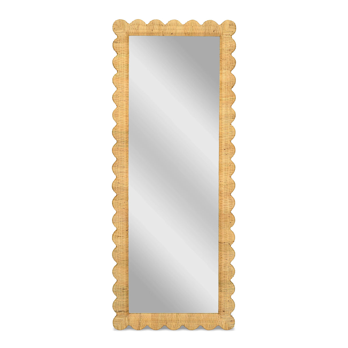 Bama 29.1" x 75" Long Natural Rattan Wall Mirror by TOV Furniture at Eve Furniture