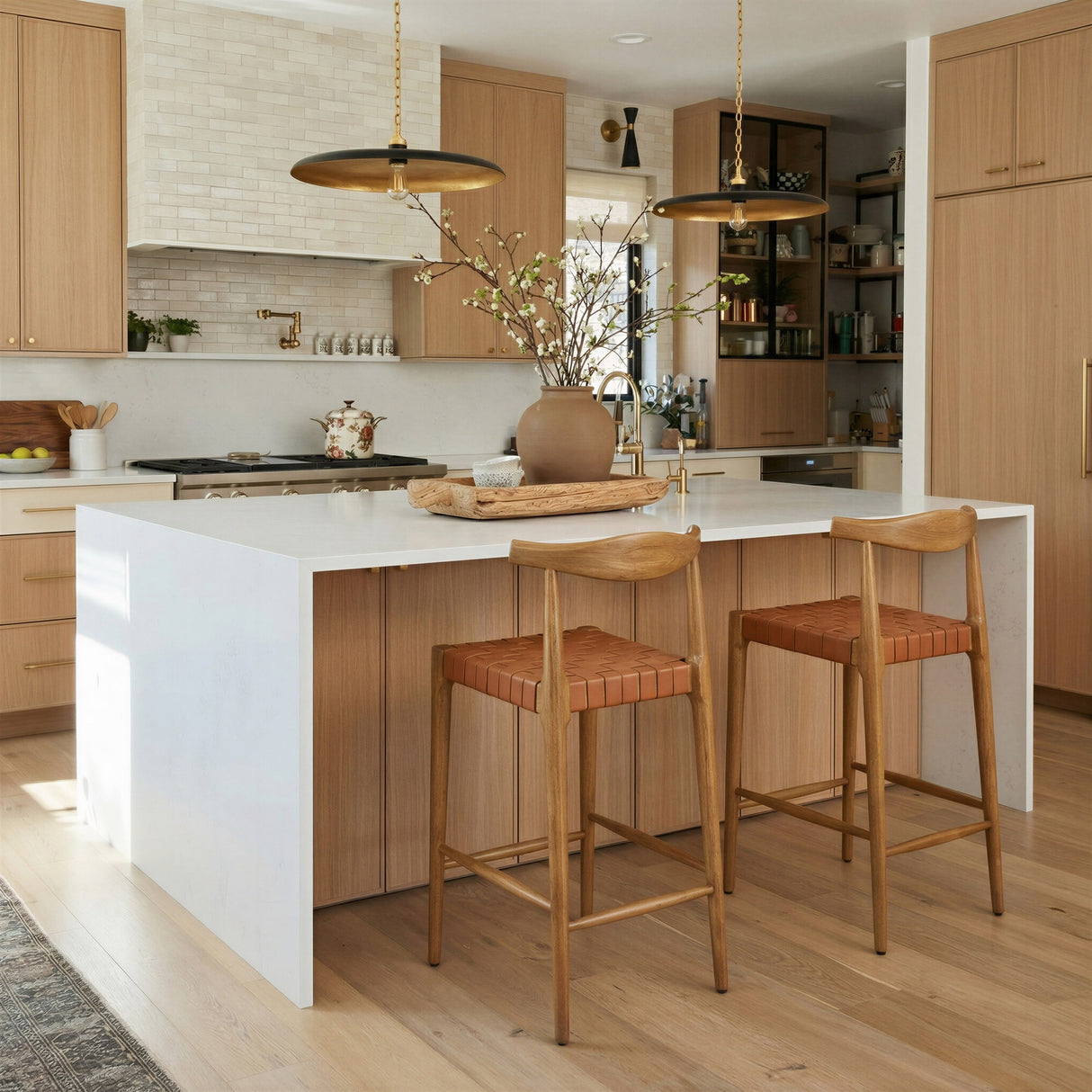 Bandani Tan Counter Stool by Zuomod at Eve Furniture