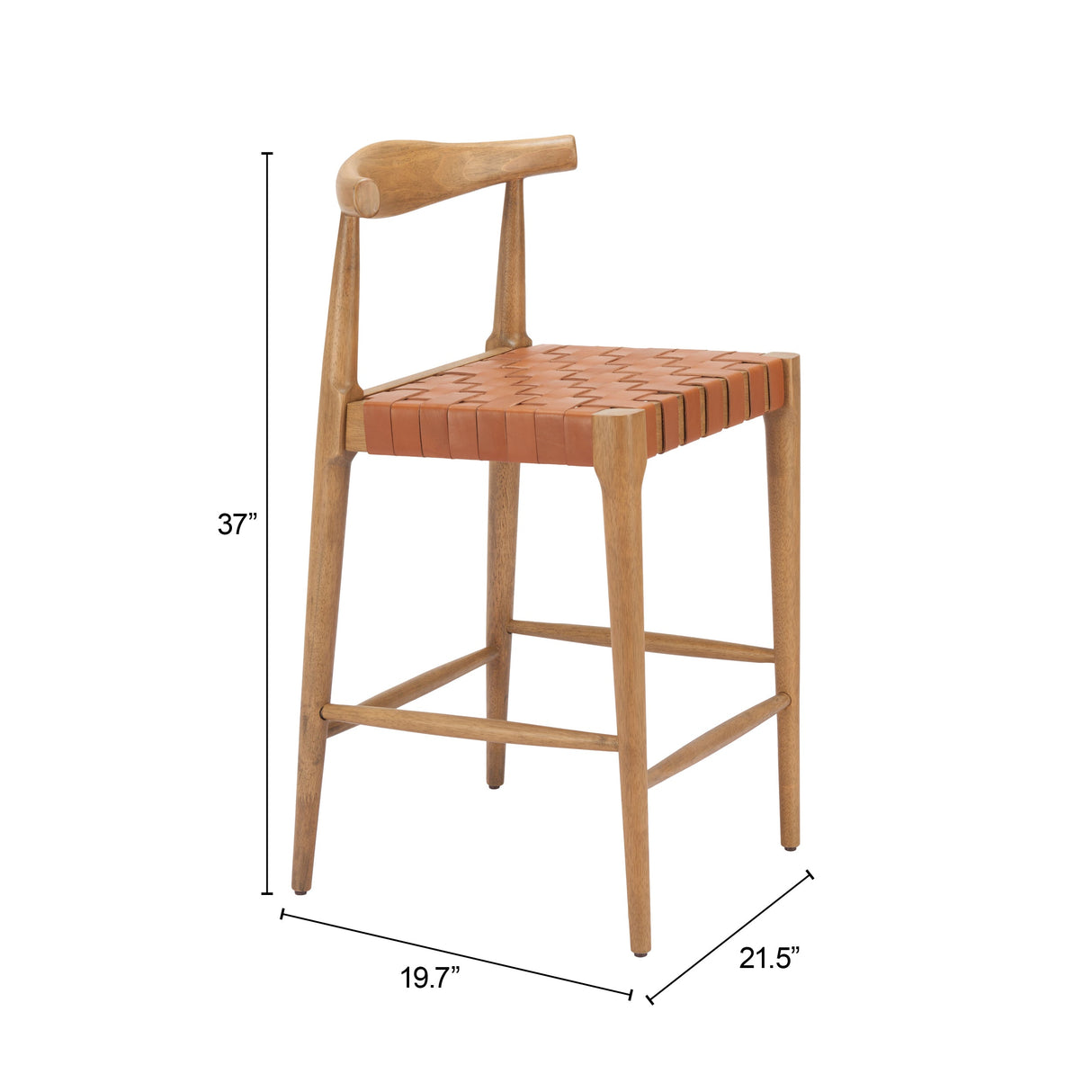Bandani Tan Counter Stool by Zuomod at Eve Furniture