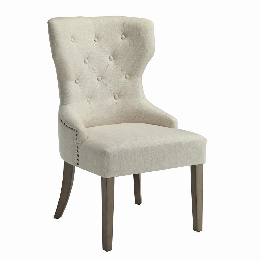 Baney Beige Tufted Upholstered Dining Chair by Coaster at Eve Furniture