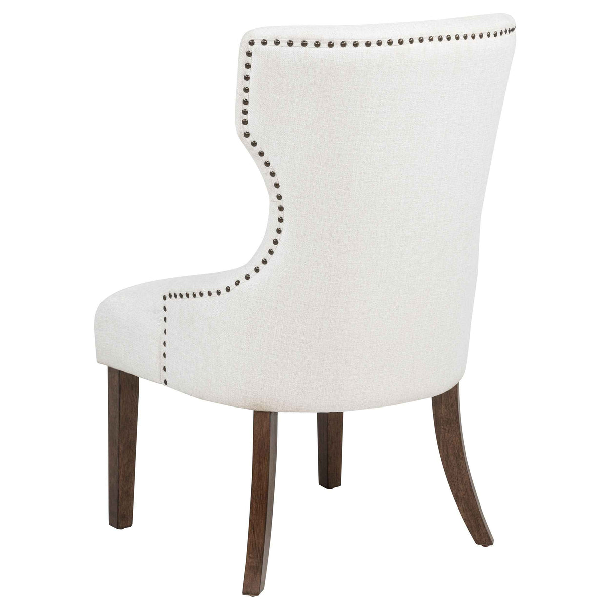 Baney Cream/Dark Oak Fabric Upholstered Dining Side Chair by Coaster at Eve Furniture