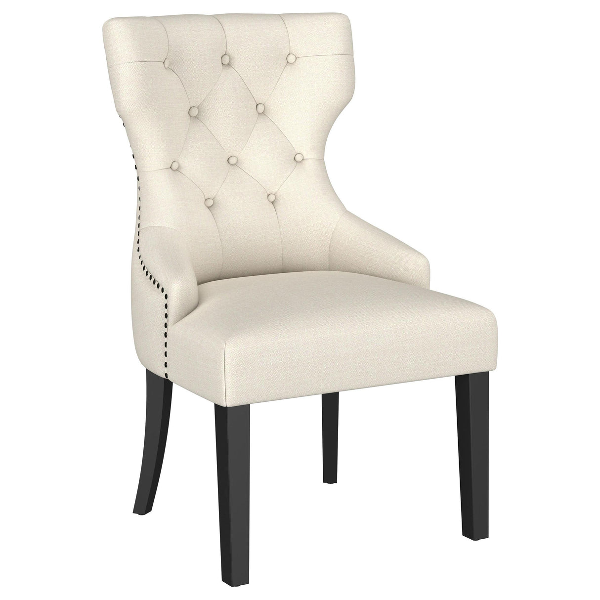 Baney Upholstered Parson Dining Side Chair with Tufted Back Beige by Coaster at Eve Furniture
