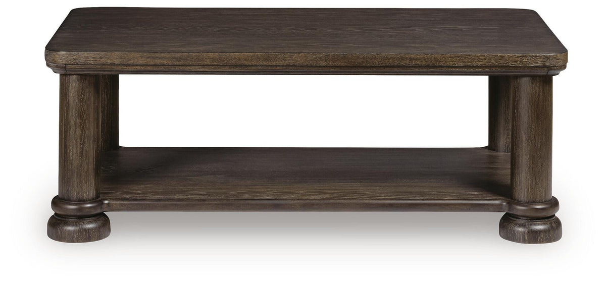 Bannette Dark Brown Coffee Table by Ashley at Eve Furniture
