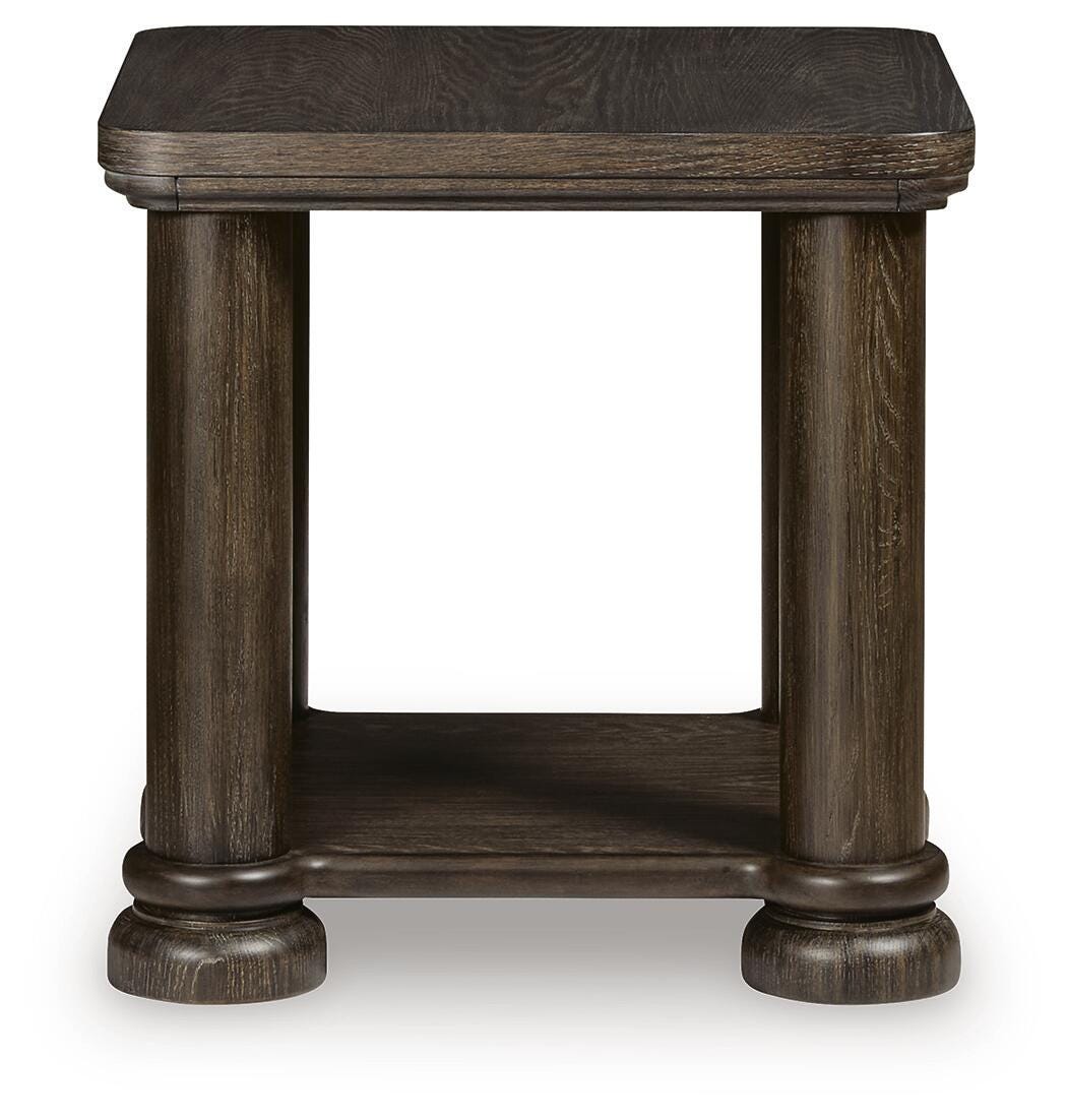 Bannette Dark Brown Square End Table by Ashley at Eve Furniture