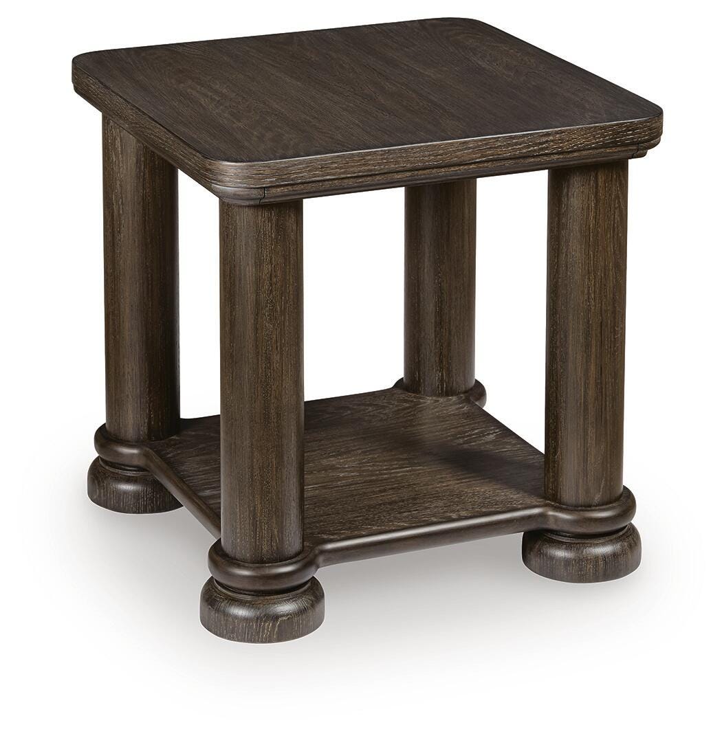 Bannette Dark Brown Square End Table by Ashley at Eve Furniture