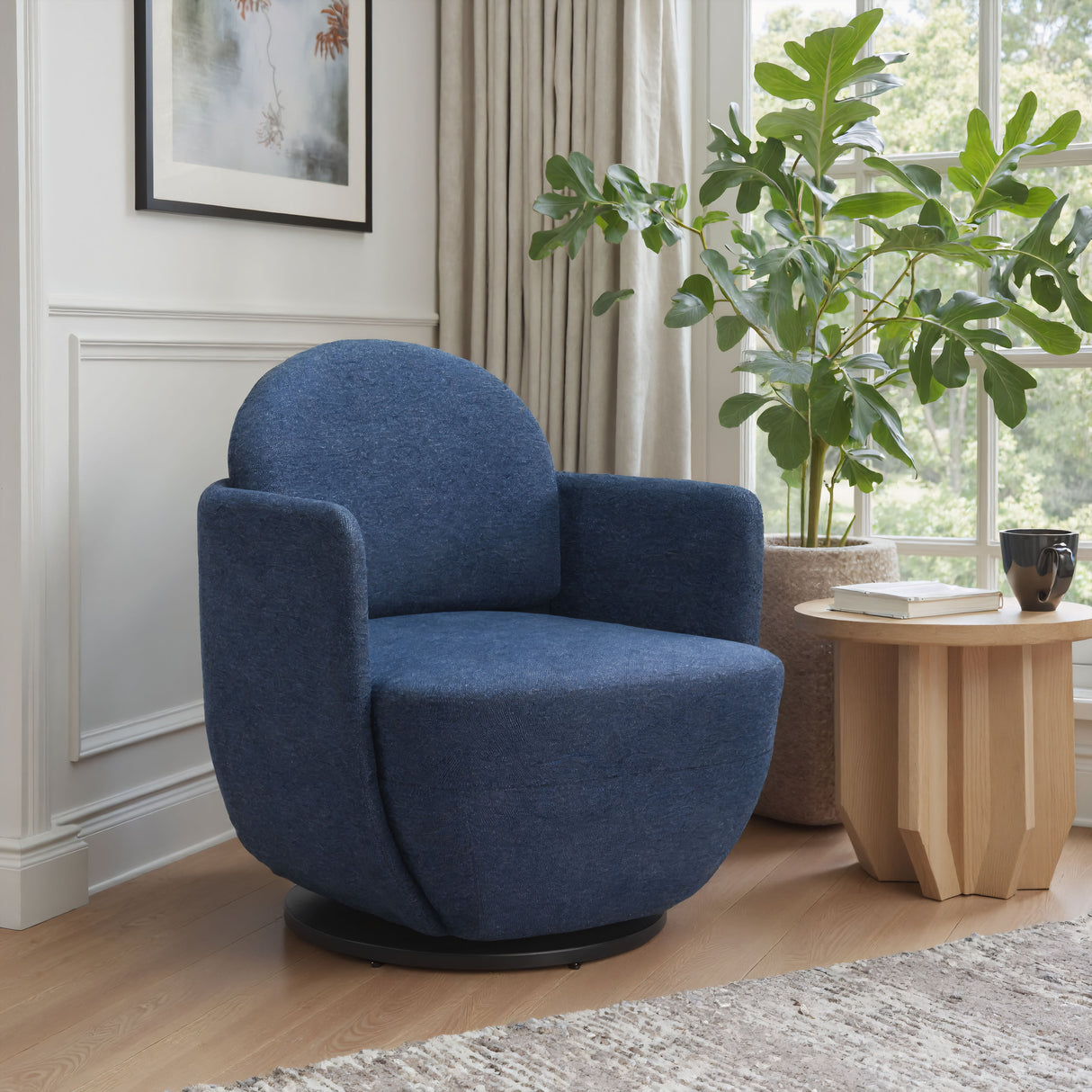 Bant Blue Swivel Chair by Zuomod at Eve Furniture