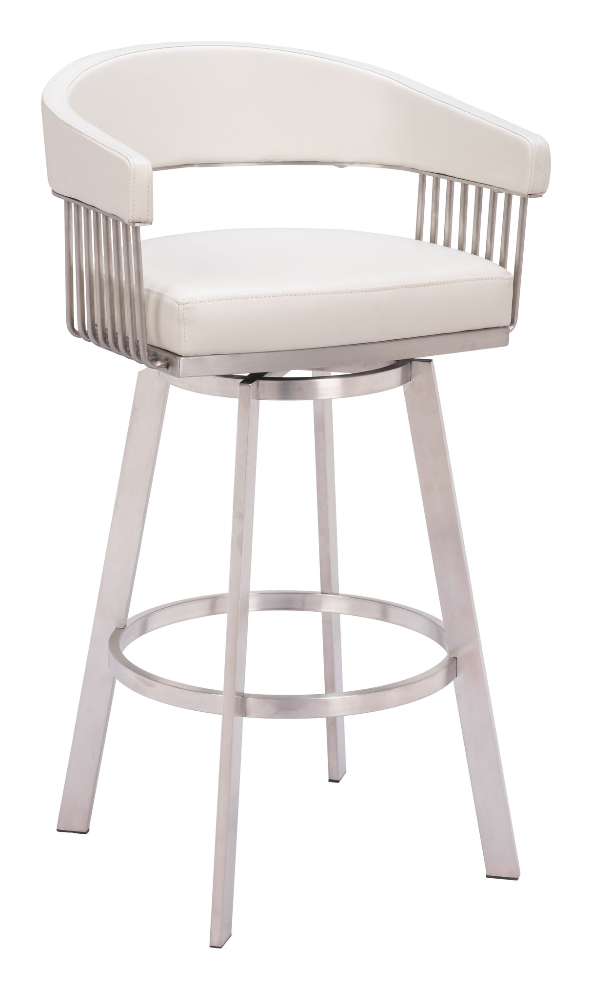 Bantry Swivel Barstool White by Zuomod at Eve Furniture