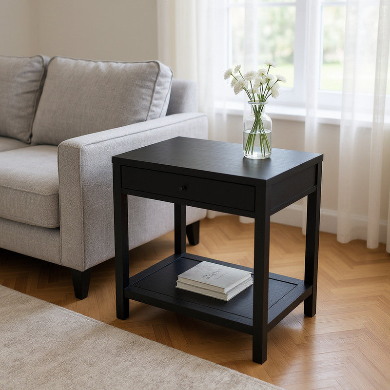Barbados Black Cane End Table by Crestview at Eve Furniture