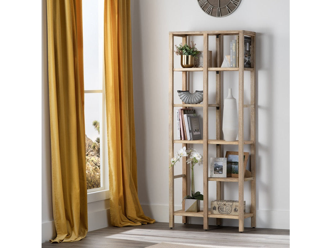 Barbados Tan/Brown Etagere by Crestview at Eve Furniture