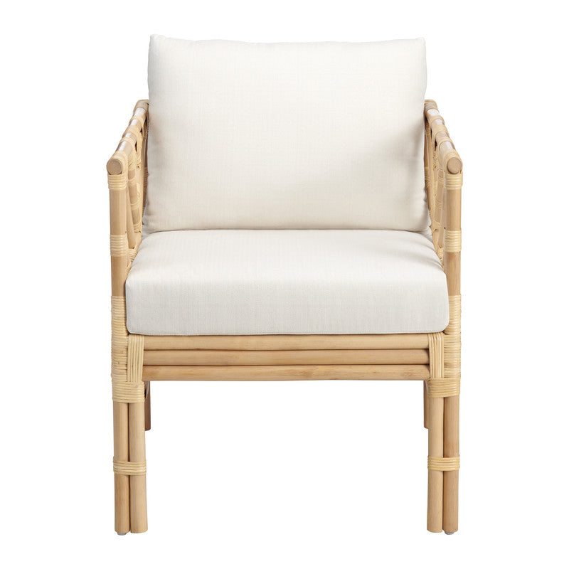 Barbados Tan/White Accent Chair by Crestview at Eve Furniture