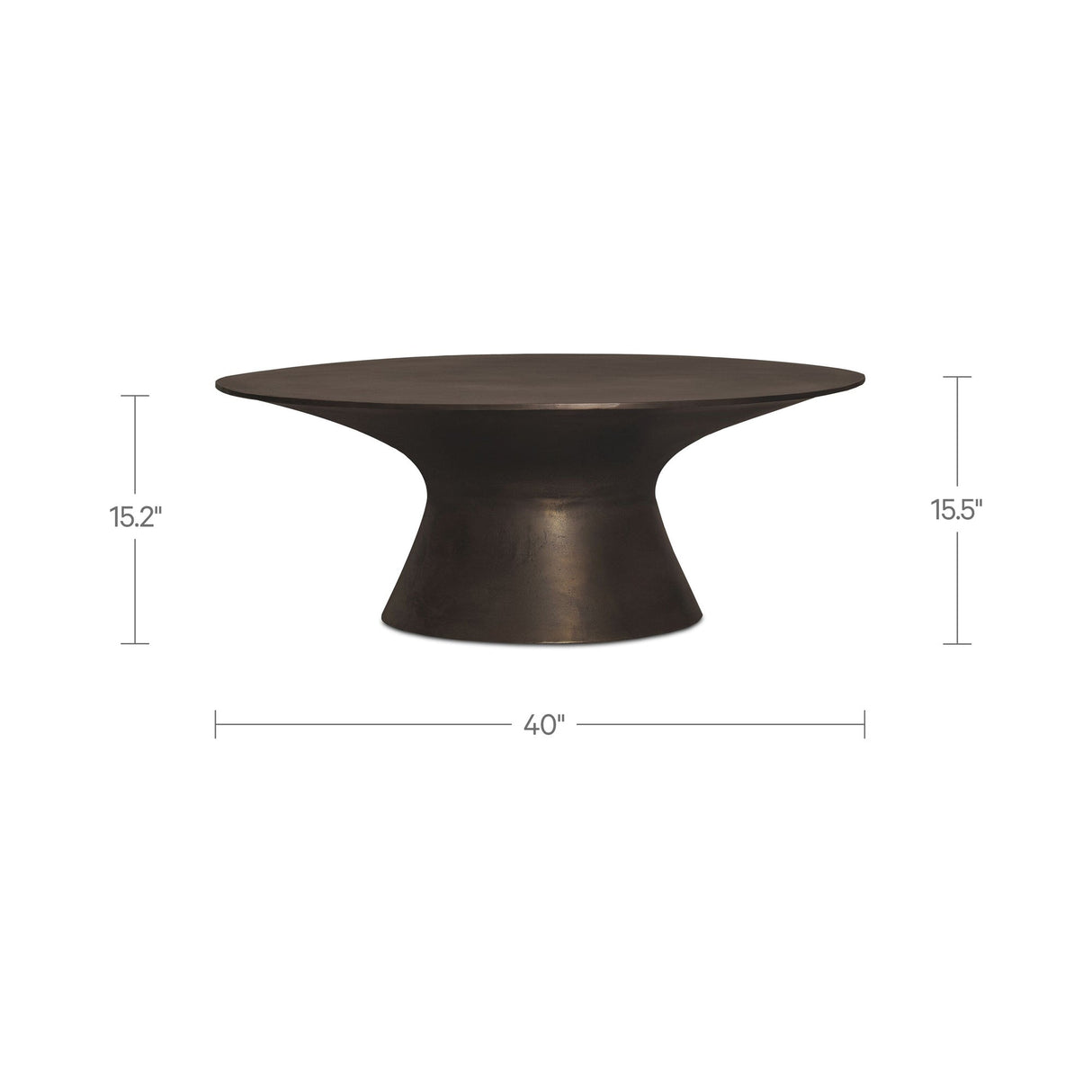 Bardo Deep Bronze Outdoor Coffee Table by Moe's Home at Eve Furniture