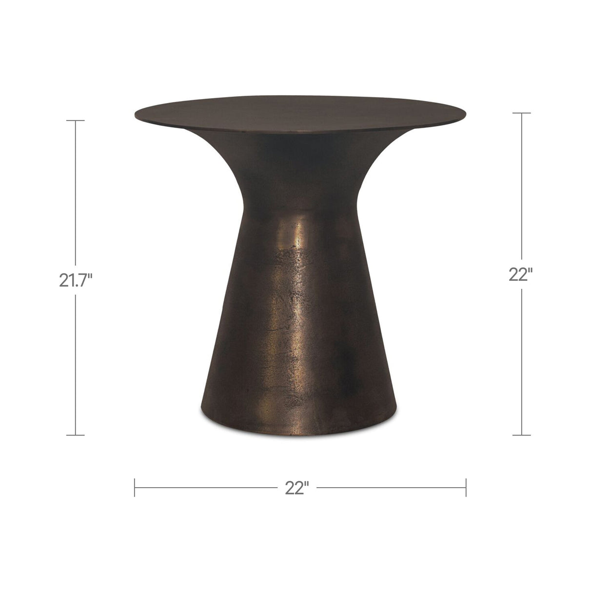 Bardo Deep Bronze Outdoor Side Table by Moe's Home at Eve Furniture