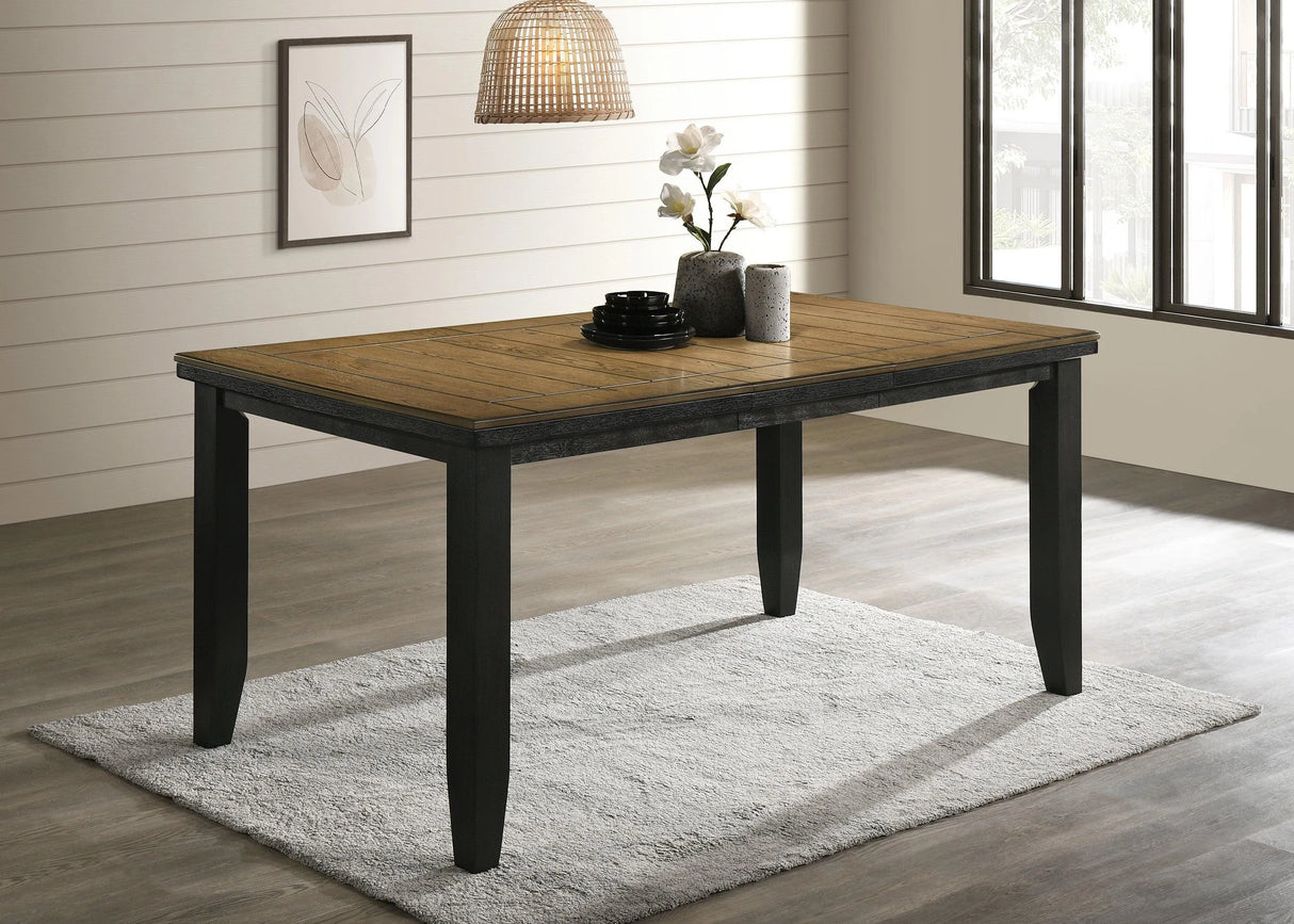 Bardstown Charcoal and Brown and Wheat Extendable Counter Height Dining Set by Crown Mark at Eve Furniture