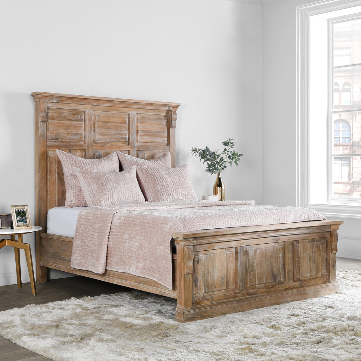 Bari Bliss Pink Velvet Quilt Collection by Classic Home at Eve Furniture